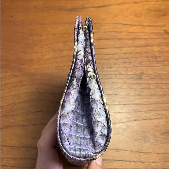 Paige Gamble Purple Python Clutch - Picture 4 of 8